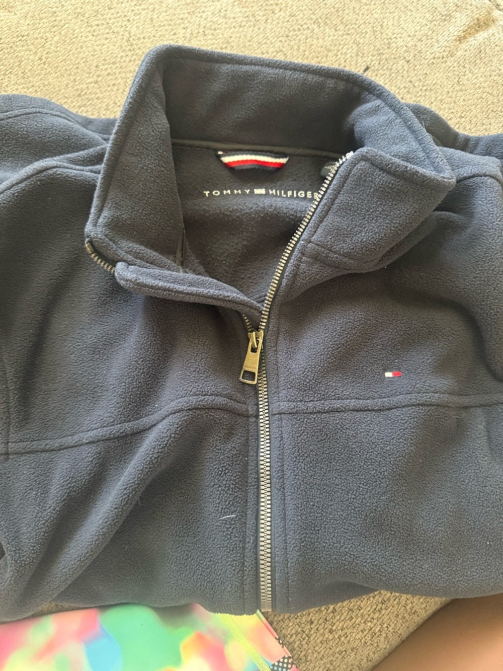 Tommy Hilfiger Men’s Navy Fleece Zip Jacket